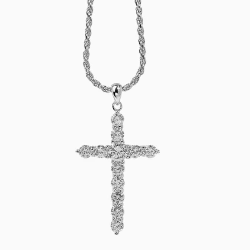 ✝️ Croix Argentée Classique™ – Collier S925 Mixte Style Urbain | Nathy Boutiques