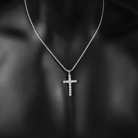 ✝️ Croix Argentée Classique™ – Collier S925 Mixte Style Urbain | Nathy Boutiques