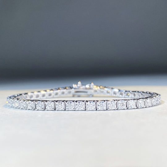 ✨ LUXÉRIA™ – Bracelet Tennis en argent sterling & moissanite | Nathy Boutiques