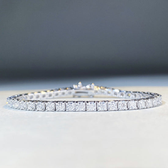 ✨ LUXÉRIA – Bracelet Tennis en argent sterling & moissanite