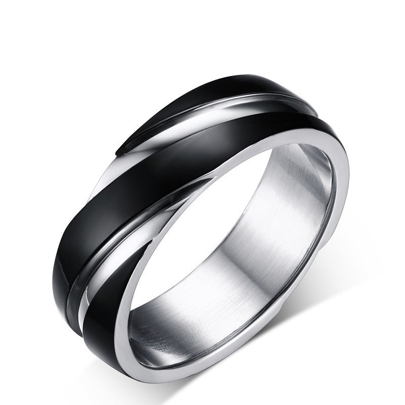 VORTEX™ – Bague homme en acier titane noir | Nathy Boutiques