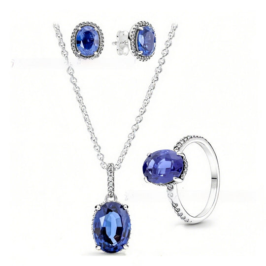 SILVARIA – Ensemble de bijoux plaqué argent