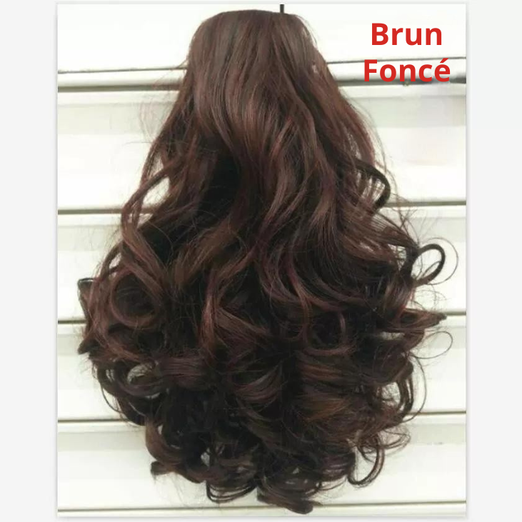 Boucles Instantanées – Queue-de-Cheval Bouclée Courte à Pince | Volume Naturel & Effet Chic