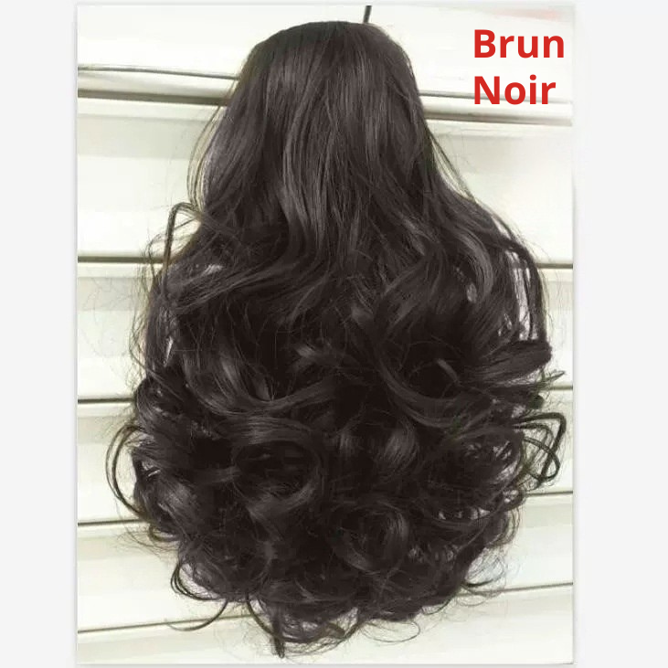 Boucles Instantanées – Queue-de-Cheval Bouclée Courte à Pince | Volume Naturel & Effet Chic