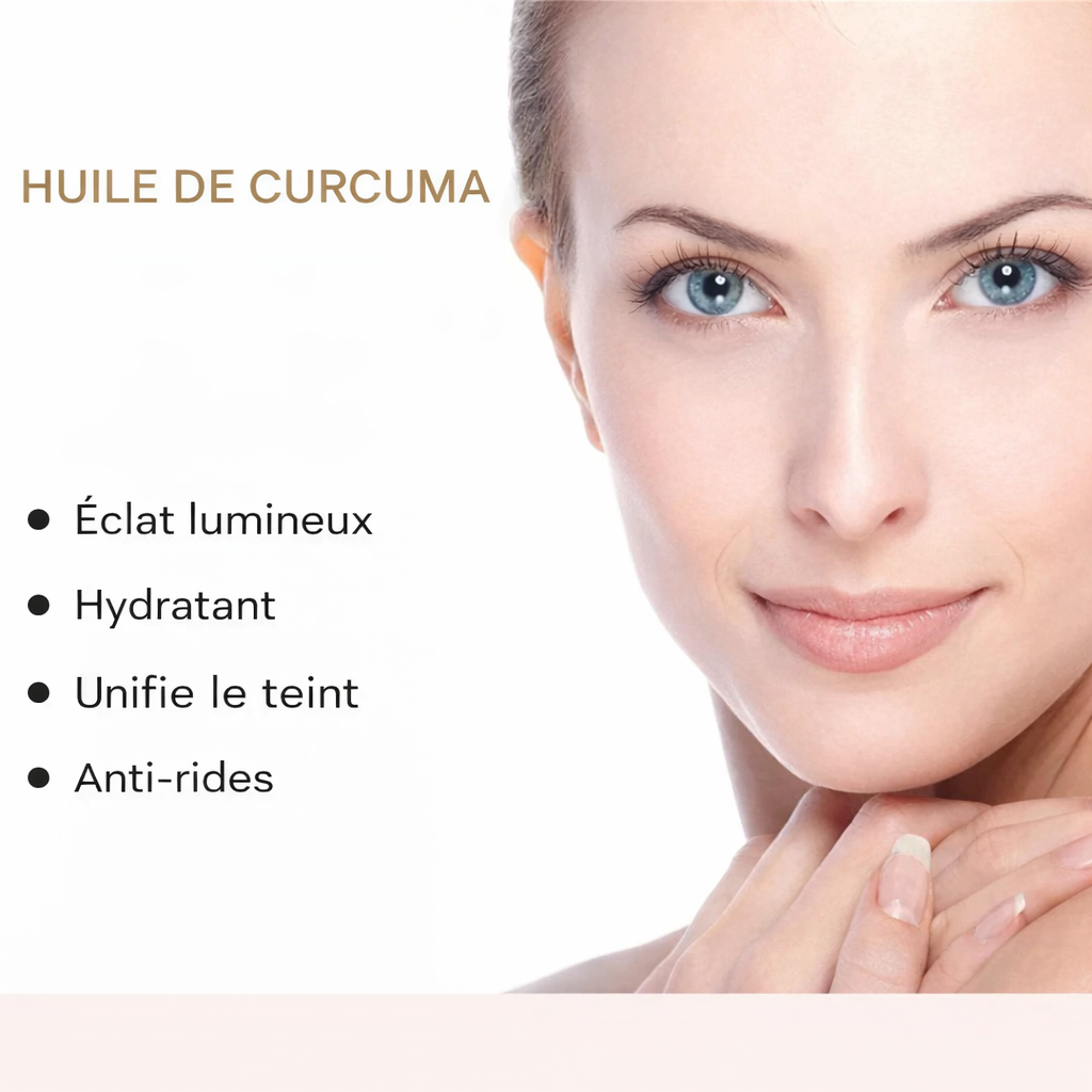 ✨ CURCUMA ÉCLAT™ – Huile-Sérum Visage au Curcuma 10 ml | Éclat & Peau Lissée | Nathy Boutiques