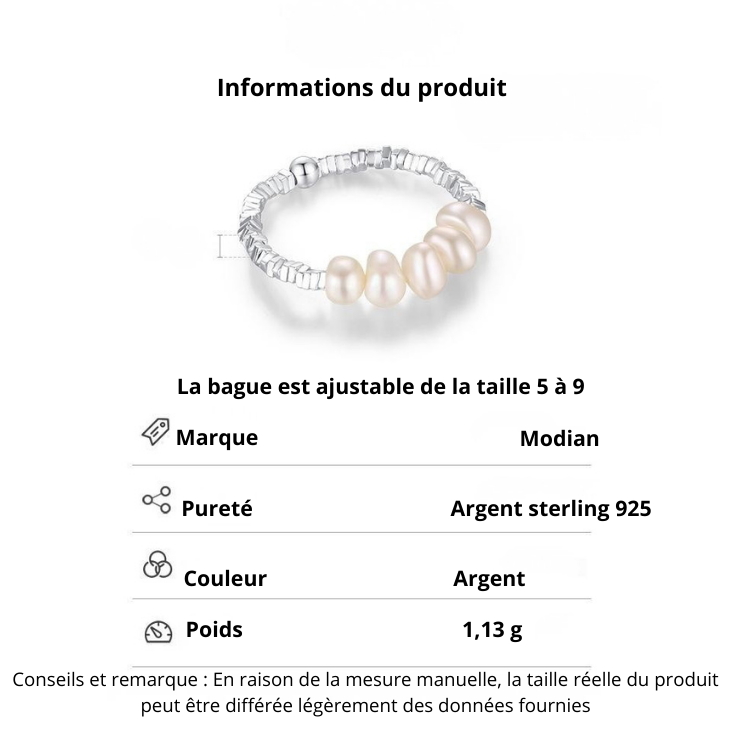 ✨ Élaria™ – Bague en argent sterling 925 et perles naturelles | Nathy Boutiques