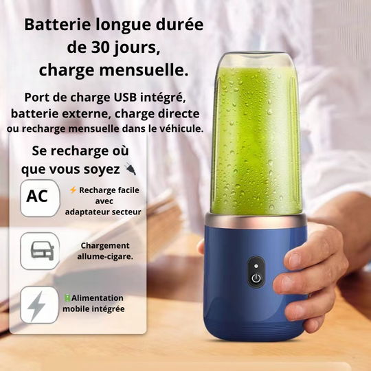 Mini mixeur portable 40W – Smoothies express partout !
