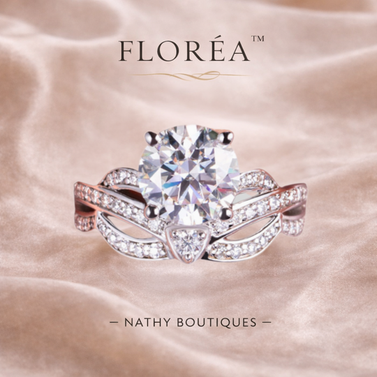 ✨ FLORÉA™ – Bague en argent sterling et moissanite | Nathy Boutiques