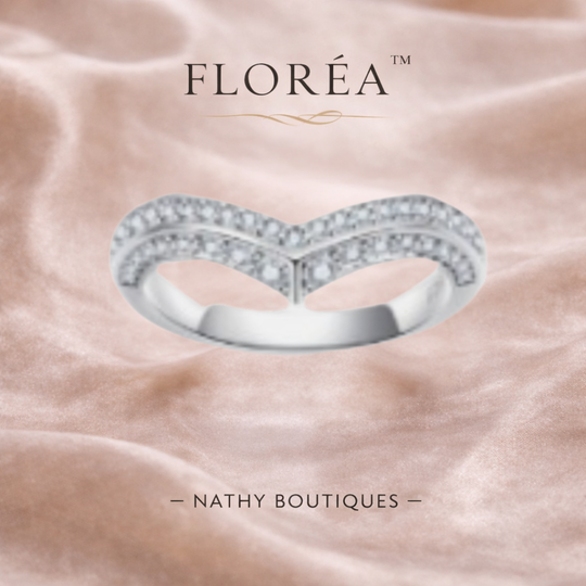 ✨ FLORÉA™ – Bague en argent sterling et moissanite | Nathy Boutiques