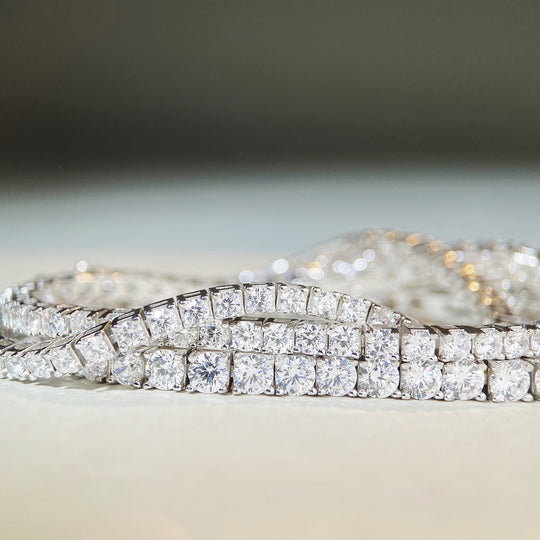 ✨ LUXÉRIA™ – Bracelet Tennis en argent sterling & moissanite | Nathy Boutiques