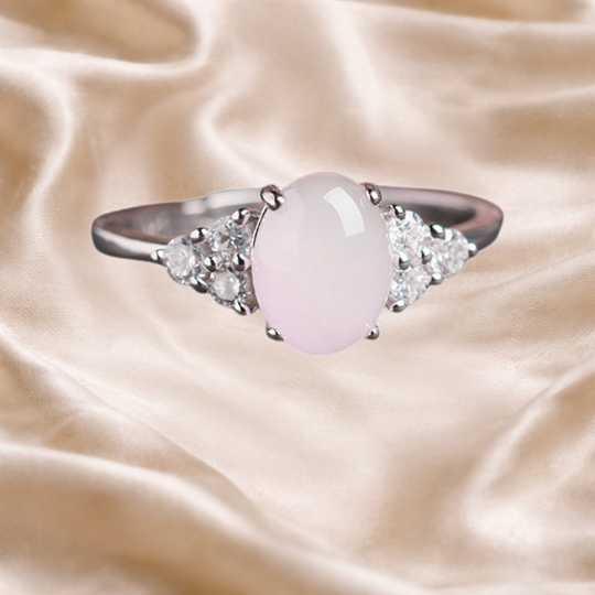 LUNÉRIA™ – Bague ajustable en pierre de lune, argent 925 | Nathy Boutiques
