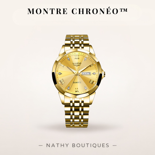 CHRONÉO™ – Montre homme double calendrier étanche en acier inoxydable | Nathy Boutiques