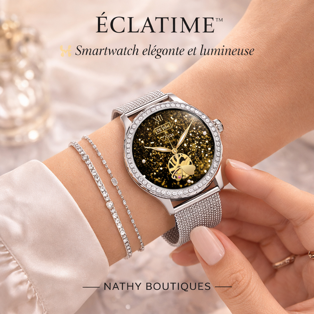 ÉCLATIME™ – Montre intelligente élégante avec appels Bluetooth | Nathy Boutiques