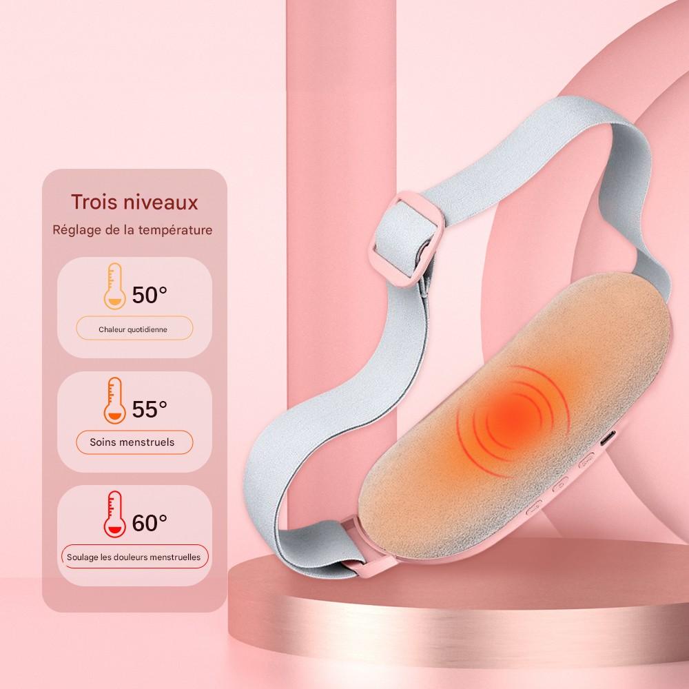 ✨ PinkAura™ – Ceinture chauffante féminine en velours rose | Nathy Boutiques