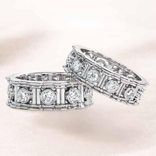 ✨ ROMÉA™ – Bague géométrique en argent sterling et moissanite | Nathy Boutiques
