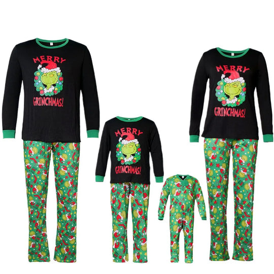 La Famille Grincheuse — Pyjamas de Noël assortis pour toute la famille