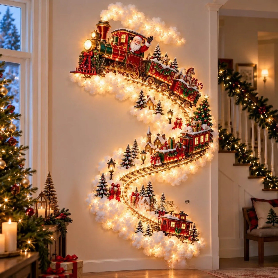 La Cascade Enchantée — Décoration murale lumineuse de Noël
