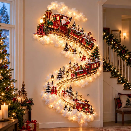 La Cascade Enchantée — Décoration murale lumineuse de Noël