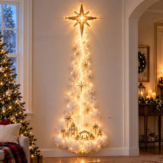 La Cascade Enchantée — Décoration murale lumineuse de Noël