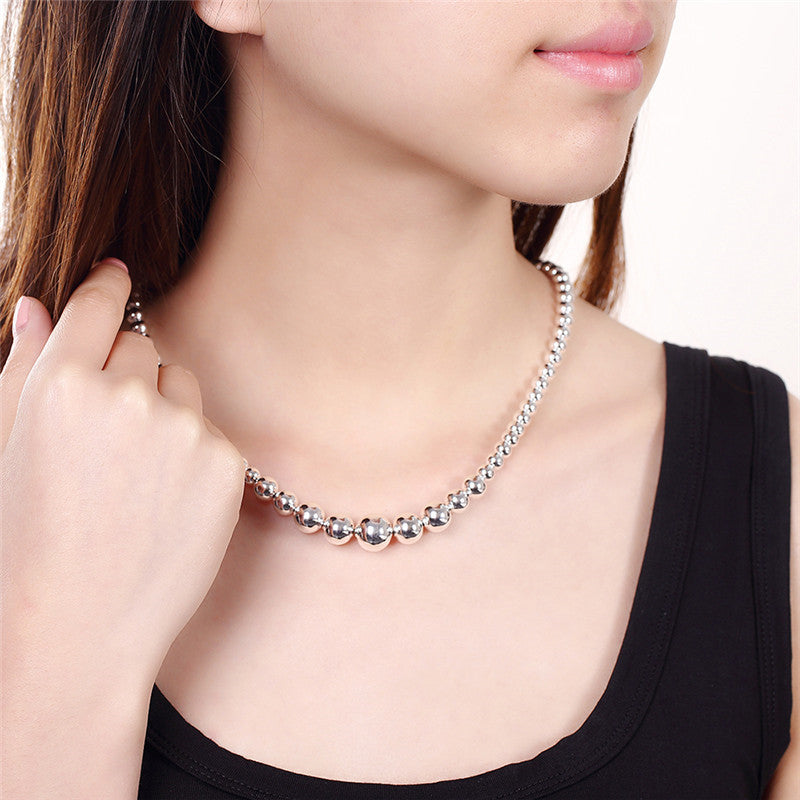 ✨ Zenithéa™ – Chaîne perlée argentée | Nathy Boutiques