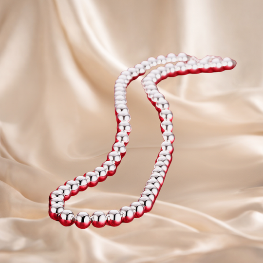 ✨ Zenithéa™ – Chaîne perlée argentée | Nathy Boutiques