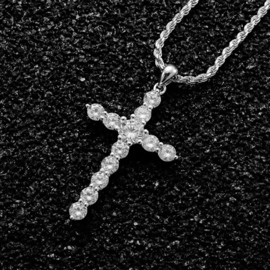 ✝️ Croix Argentée Classique™ – Collier S925 Mixte Style Urbain | Nathy Boutiques